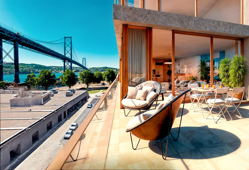 Apartment 3 bedrooms Alcântara Lisboa - parking space, thermal insulation, terrace, garage