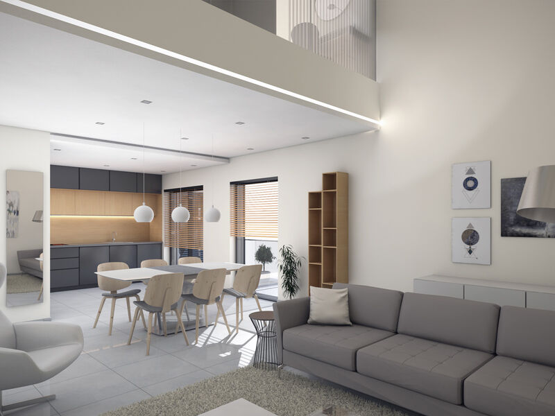 апартаменты T2 Duplex Avenida Calouste Gulbenkian Faro - веранда, веранды, детская площадка, система кондиционирования, бассейн, гараж