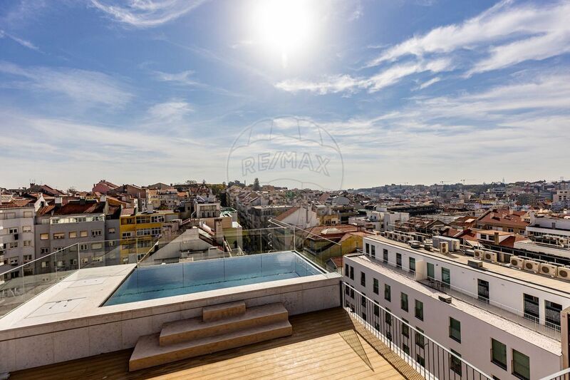 Apartamento T4 Duplex Arroios Lisboa - terraço, varanda, arrecadação, piscina, garagem