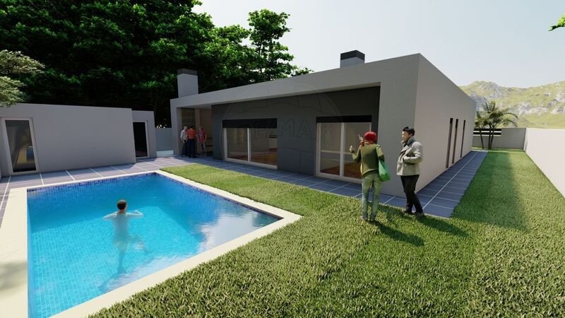 House Single storey 4 bedrooms São Lourenço Setúbal - barbecue, swimming pool, air conditioning, garage, heat insulation, solar panels, fireplace, double glazing