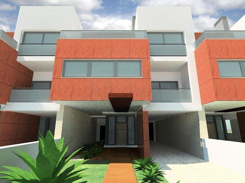 House V3 Modern under construction Montijo - acoustic insulation, quiet area, garage, terrace, air conditioning, balconies, barbecue, equipped kitchen, balcony