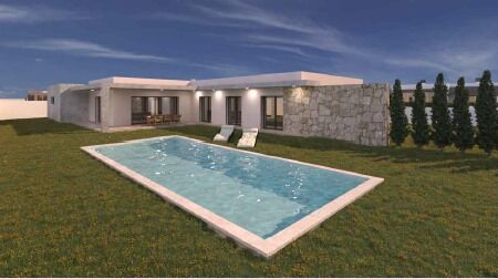 House V4 Single storey Pataias Alcobaça - garden, garage, solar panels, swimming pool