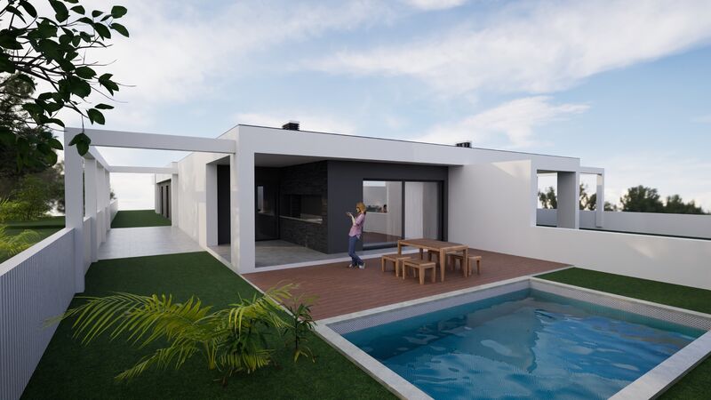 жилой дом новые рядом с пляжем V4 Fernão Ferro Seixal - детский парк, бассейн, двойные стекла, спокойная зона, сад, система кондиционирования, солнечные панели, барбекю