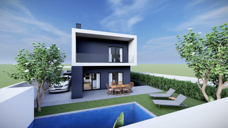 House 4 bedrooms Modern Atibá Alcabideche Cascais - swimming pool, underfloor heating, garden, video surveillance, solar panels, balcony, heat insulation, alarm