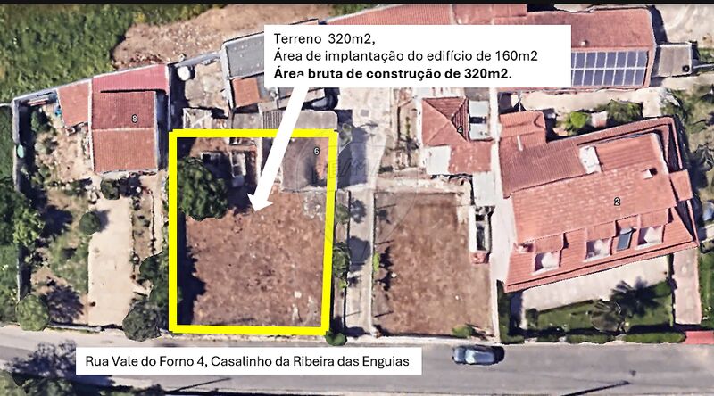 Terreno Urbano com 320m2 Sintra - poço