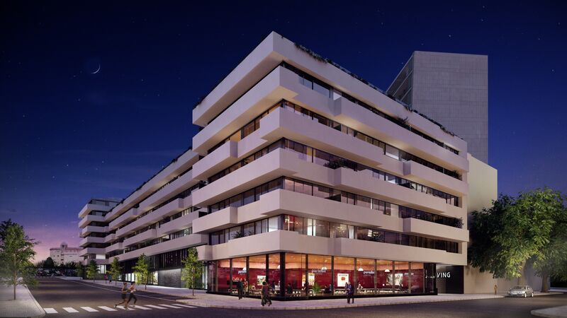 Apartamento de luxo no centro T2 Amoreiras Santa Isabel Lisboa - varandas, piscina, terraço, jardim, equipado