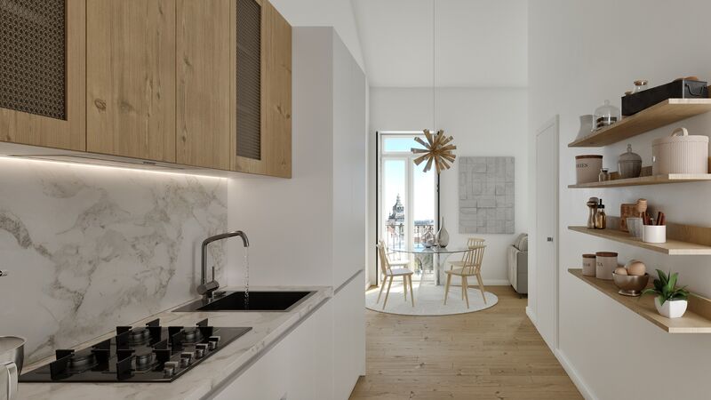 Apartamento Moderno em construção T1 Campo de Ourique Lisboa - jardins, zona calma