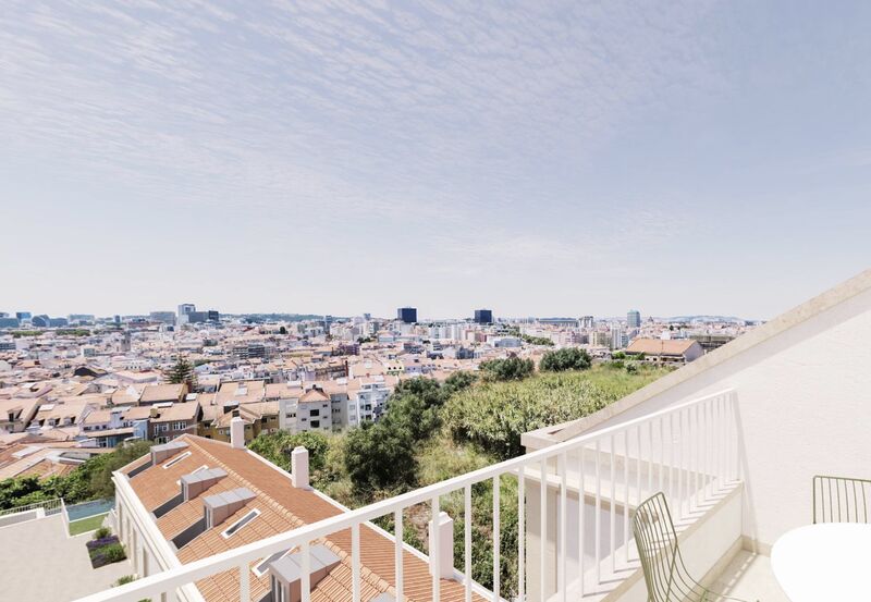 Apartamento T2 de luxo Penha de França Lisboa - jardins, equipado, mobilado, varandas, piscina, ar condicionado, terraços