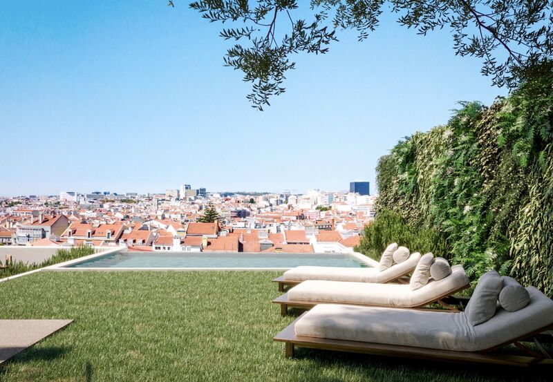 Apartment Modern T2 Penha de França Lisboa - swimming pool, terrace, 1st floor, terraces, balcony, air conditioning, balconies, furnished, gardens, equipped