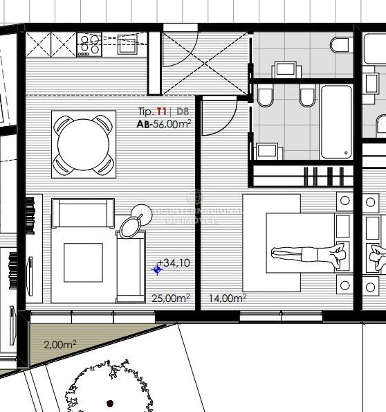 Apartamento T1 Vila Nova de Gaia - terraços