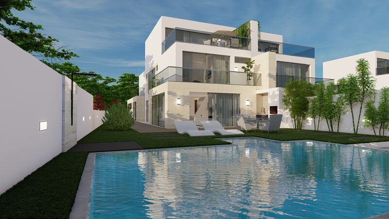 Moradia V5 de luxo Madalena Vila Nova de Gaia - alarme, piscina, ar condicionado, garagem, terraços, painéis solares, jardim