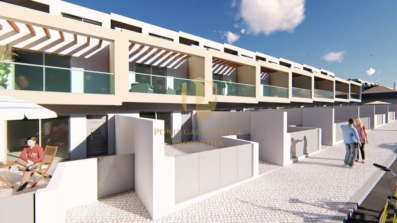 House 2+1 bedrooms Modern townhouse Tavira - solar panels, terrace, heat insulation, garage, barbecue, double glazing, central heating, air conditioning, parking space, balcony