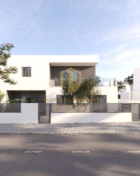 House Modern near the center 4 bedrooms Murtais Olhão - balcony, air conditioning, balconies, fireplace, swimming pool, garage, solar panel