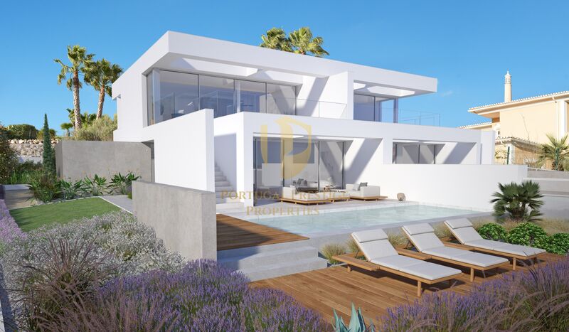 House V2+1 Modern under construction Luz Lagos - air conditioning, store room, garden, swimming pool, terrace, parking space, central heating, garage, balcony
