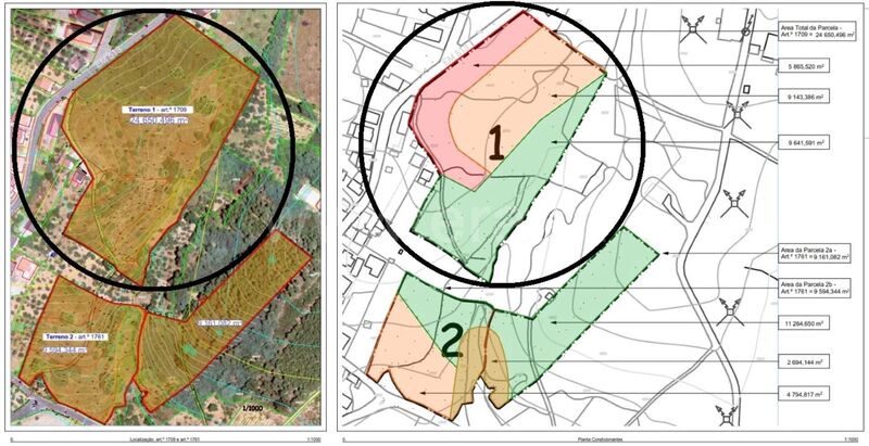 Land with 24650sqm Vales do Rio Covilhã - electricity