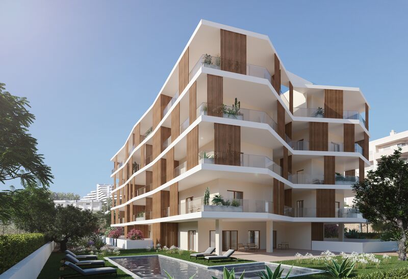 апартаменты новые рядом с пляжем T1 Praia da Rocha Portimão - сад, гаражное место, закрытый кондоминиум, бассейн, гараж, веранда