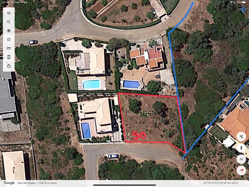 Lote de terreno para construção Rua Monte Canelas Mexilhoeira Grande Portimão