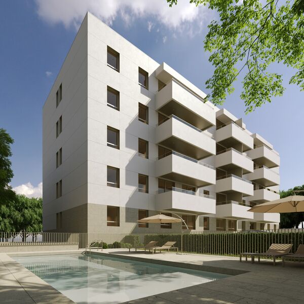 Apartment T1 nieuw Bombeiros Portimão - swimming pool, gated community, air conditioning, garage