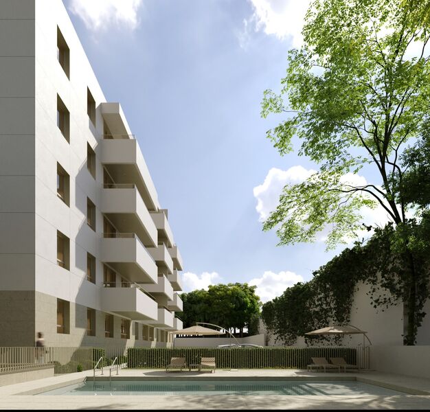 Apartment T3 nouvel Bombeiros Portimão - gated community, air conditioning, swimming pool, garage