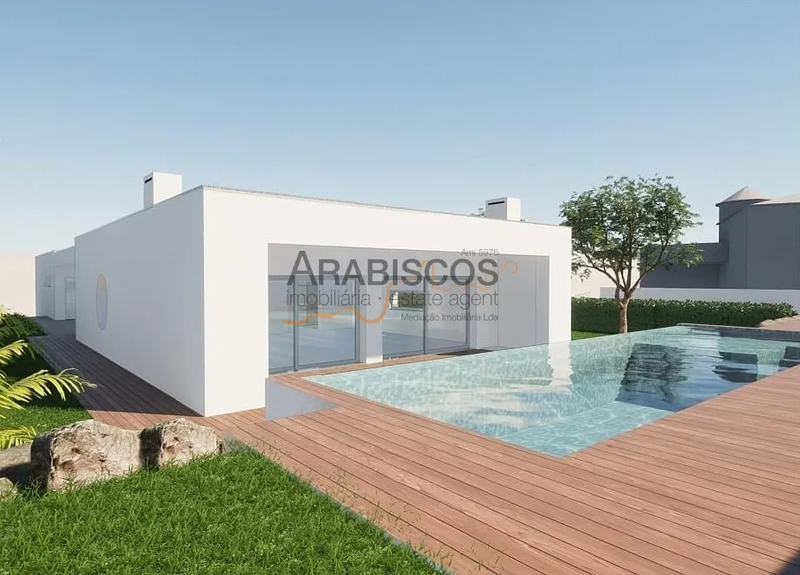 House Isolated under construction 3 bedrooms Mexilhoeira Grande - Monte Canelas Portimão - terrace, garage, solar panel, balcony, barbecue, swimming pool, garden