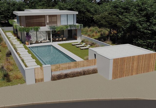 Moradia em construção V4 Vilamoura Quarteira Loulé - bbq, garagem, jardim, ar condicionado, terraço, piscina, lareira