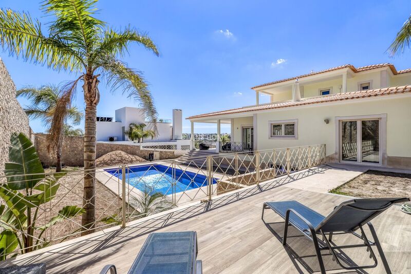 House 4 bedrooms Albufeira - sea view, terrace, garden, swimming pool, garage, air conditioning, fireplace