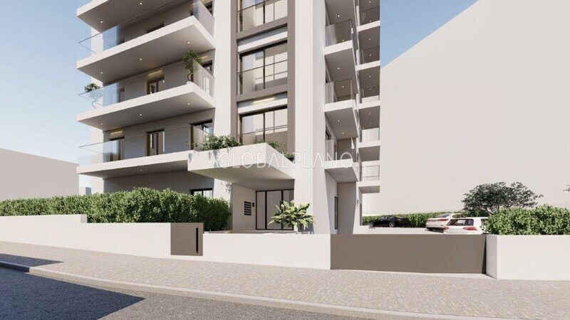 апартаменты T2 новые Praia da Rocha Portimão - система кондиционирования, веранда, солнечные панели, экипирован