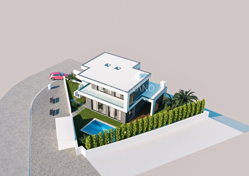 Moradia V3 Moderna com boas áreas Vale de Lagar Portimão - painéis solares, ar condicionado, piscina, varanda, jardim, bbq, garagem