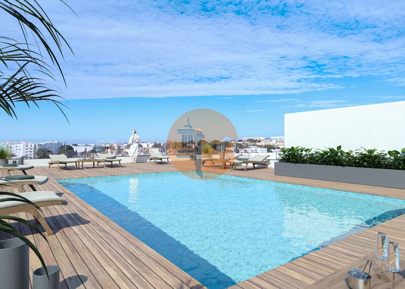 апартаменты T2 Quelfes Olhão - веранда, терраса, бассейн, солнечные панели, плавающие полы
