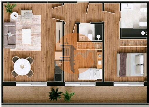 Apartamento novo T2 Quelfes Olhão - terraço, piscina, varanda, chão flutuante, painéis solares