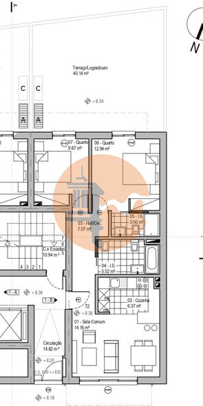 Apartment 2 bedrooms Modern under construction Quelfes Olhão - thermal insulation, balcony, air conditioning