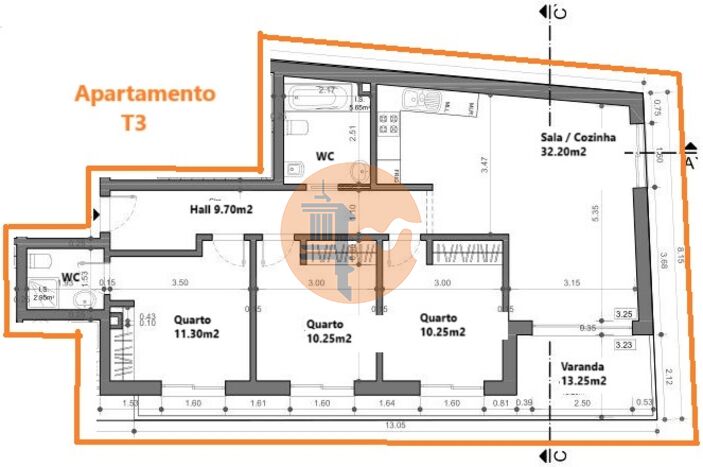 Apartamento em construção T3 Olhão - garagem