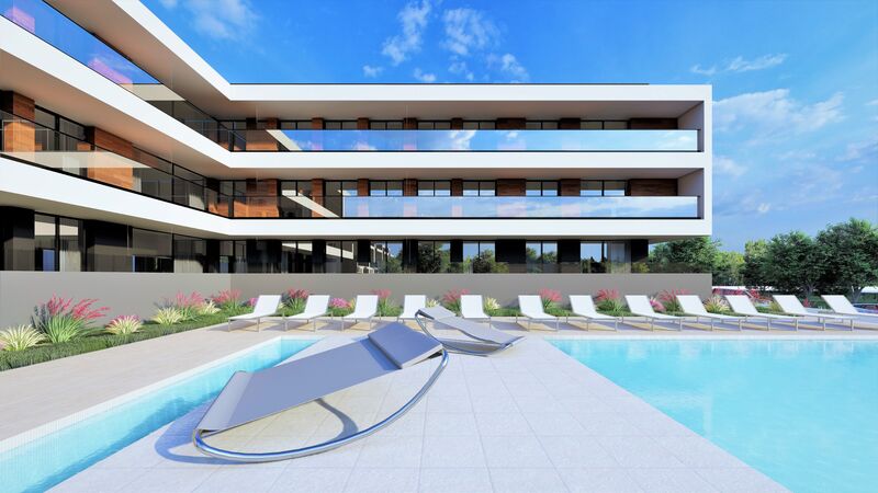 Apartamento T2 de luxo perto da praia Correeira Albufeira - garagem, condomínio privado, jardim, piscina