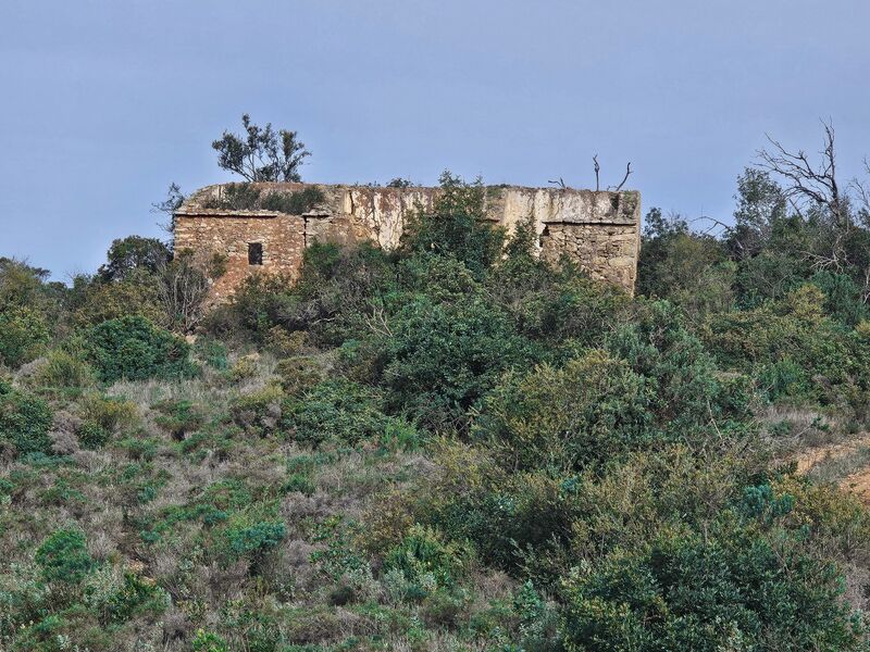 земля загородный с руиной Paderne Albufeira - полеводство, вид на море