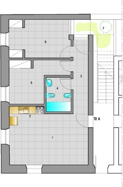 Apartamento no centro T2 São Sebastião Loulé - equipado, ar condicionado