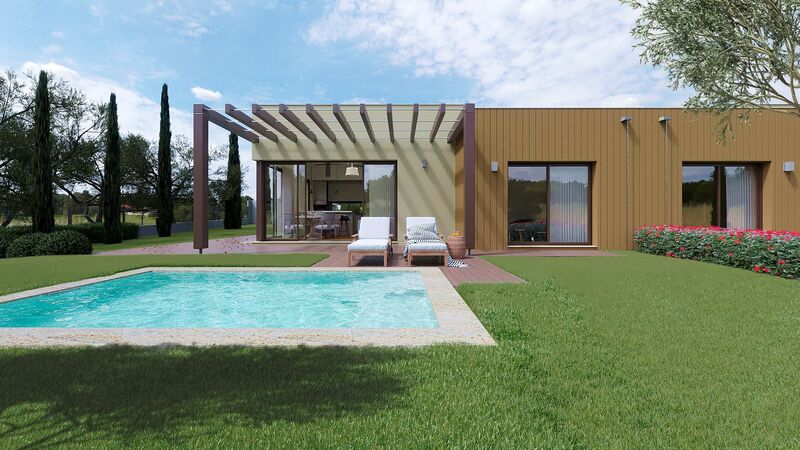 Moradia Moderna em banda V2 Vila Fria Silves - jardim, terraços, painéis solares, vidros duplos, piscina, ar condicionado, cozinha equipada