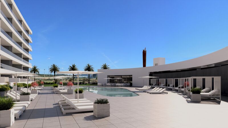 Apartamento de luxo em construção T3 Marina de Lagos São Gonçalo de Lagos - piscina, terraço, ar condicionado, varandas, jardins, vidros duplos, sauna