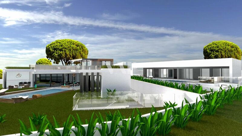 House under construction 3+1 bedrooms Vilamoura Quarteira Loulé - garage, swimming pool, equipped kitchen, garden