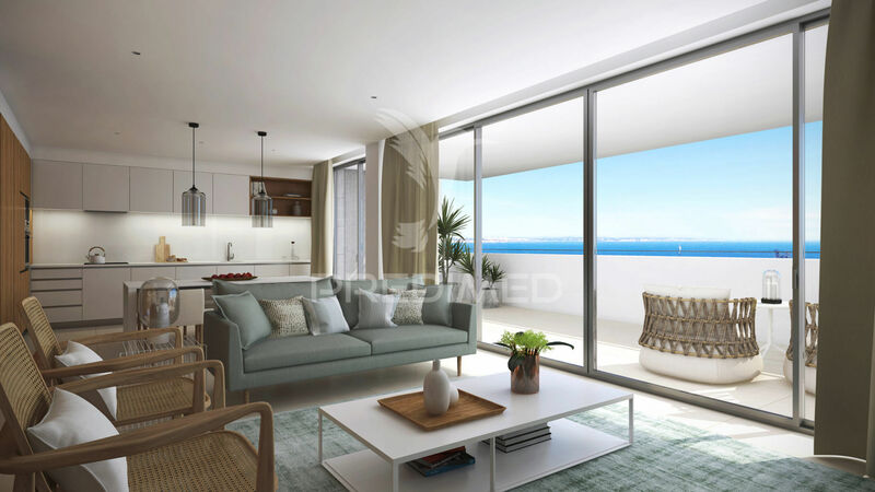 Apartamento de luxo com vista mar T2 Santa Maria Lagos - sauna, vista mar, parqueamento, varandas, zonas verdes, piscina, isolamento térmico