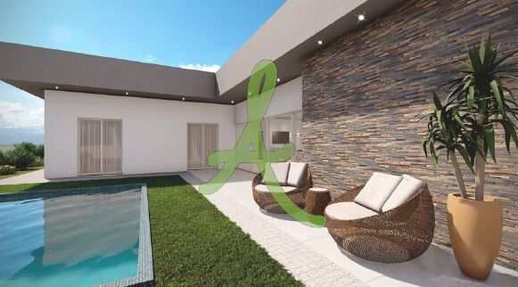 Moradia Térrea em construção V3 Silves - piscina, jardim, painéis solares, garagem, alarme