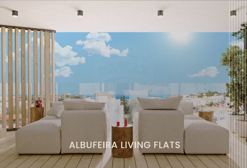 Apartamento T1 de luxo Albufeira - varandas, piscina, jardim, isolamento acústico, garagem, terraço