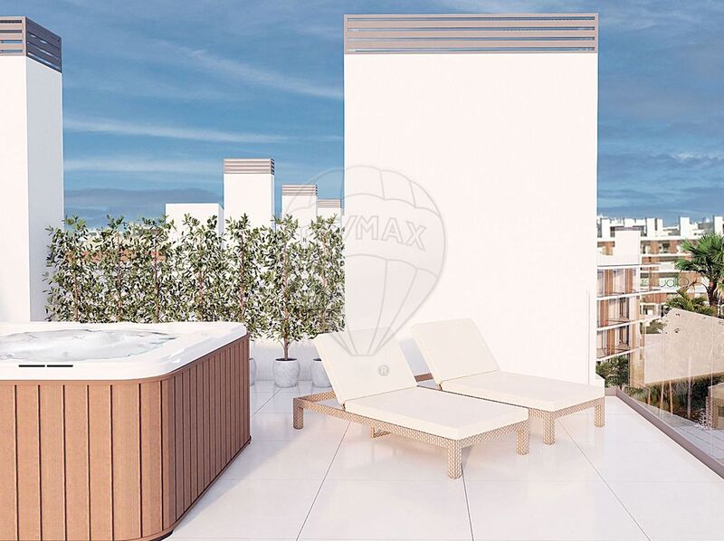 Apartment Modern T2 Albufeira - balcony, condominium, swimming pool, air conditioning, solar panels, garden, terrace, barbecue, equipped