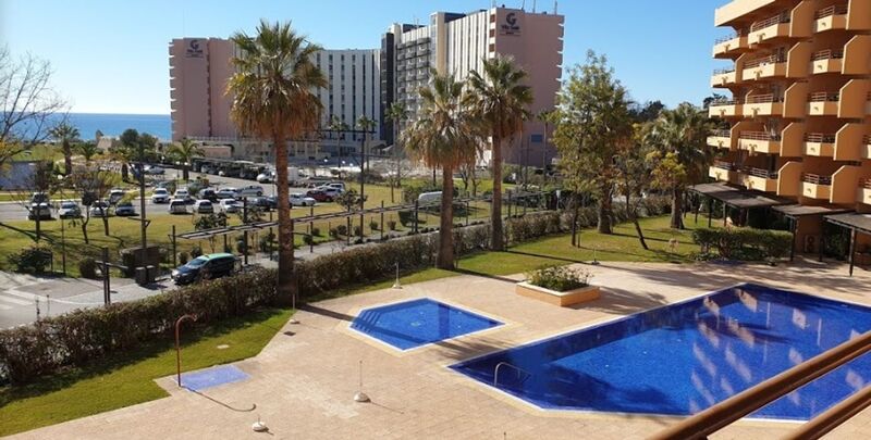 Apartment 1 bedrooms beach front Quarteira Loulé - balcony, sea view, tennis court, playground, swimming pool