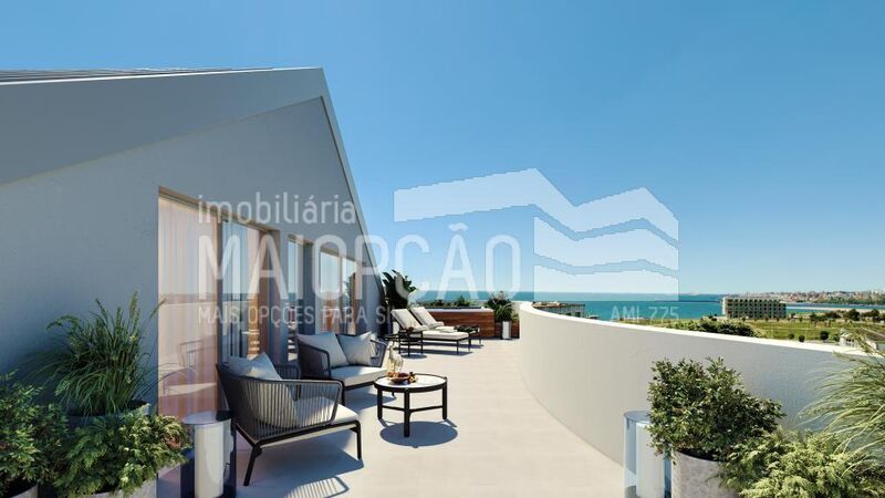 Apartment T2 Modern under construction Canidelo Vila Nova de Gaia - equipped, swimming pool, garage, balconies, balcony, double glazing, gated community, solar panels, parking space